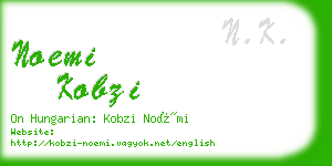 noemi kobzi business card